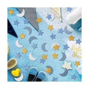 400 piezas de confeti de papel de estrella y luna con_3