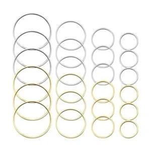 80 aretes de aro con cuentas circulares redondas para_1