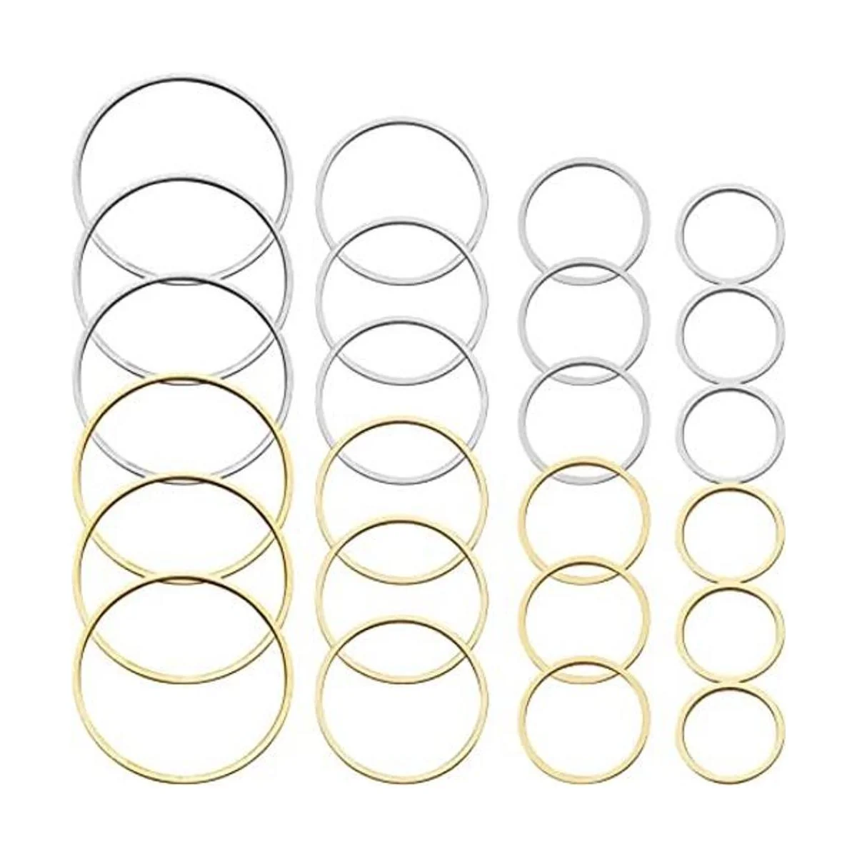 80 aretes de aro con cuentas circulares redondas para_1