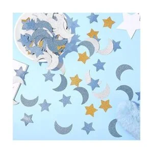 400 piezas de confeti de papel de estrella y luna con_6