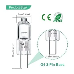 Bombilla G4 paquete de 12 bombillas halógenas_2