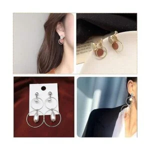 80 aretes de aro con cuentas circulares redondas para_6