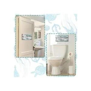 2 piezas divertidas de decoración de baño letrero de_4