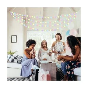 Guirnalda de papel con puntos circulares 5 piezas_3