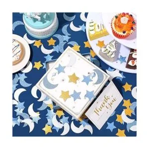 400 piezas de confeti de papel de estrella y luna con_4