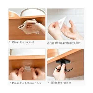 SHBaizoy 2 ganchos para debajo del gabinete ganchos de_6