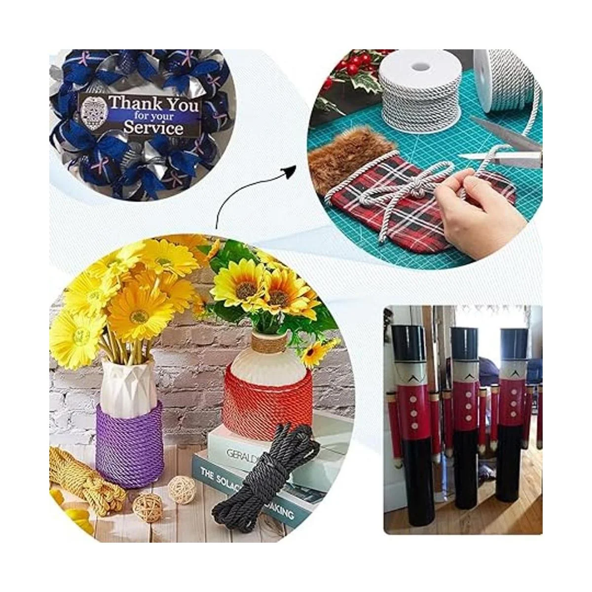 PH PandaHall Cuerda de seda roja de 19.6 yardas 3 capas_6