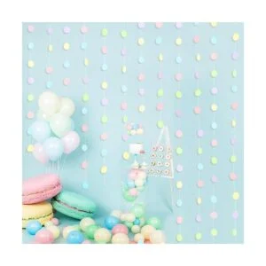 Guirnalda de papel con puntos circulares 5 piezas_4