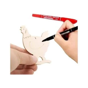 20 adornos colgantes de madera de pollo con agujero_4