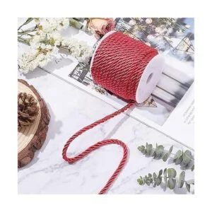 PH PandaHall Cuerda de seda roja de 19.6 yardas 3 capas_4
