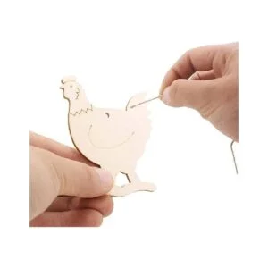 20 adornos colgantes de madera de pollo con agujero_5