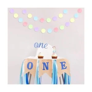 Guirnalda de papel con puntos circulares 5 piezas_2