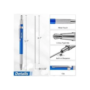 Hiboom Lápiz soldador de rayas plateadas con repuestos_3