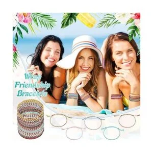 30 pulseras de la amistad pulsera trenzada tejida hecha a_3