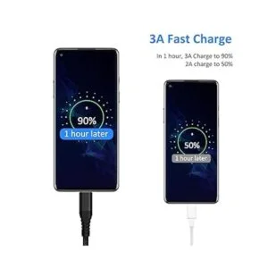 Cable de carga USB C de 3 pies paquete de 3 unidades_4