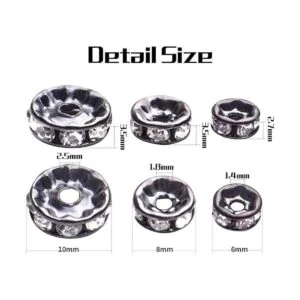 Cuentas espaciadoras de cristal 400 cuentas de diamantes_3