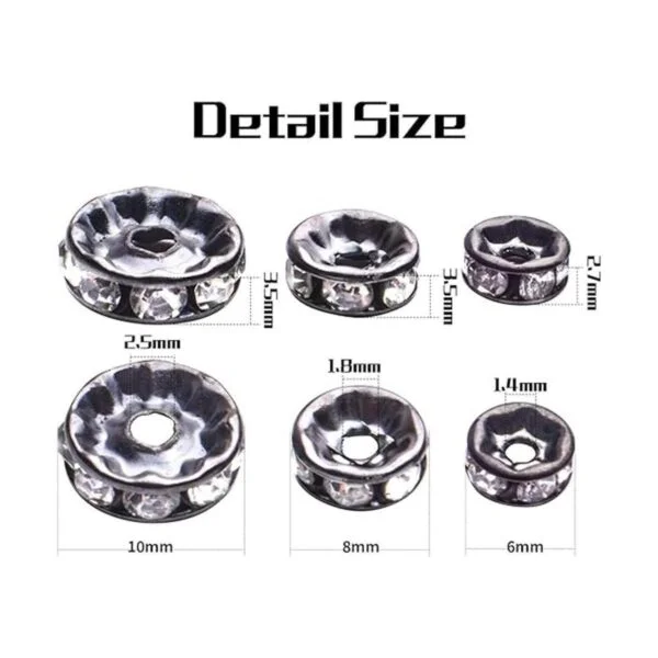 Cuentas espaciadoras de cristal 400 cuentas de diamantes_3