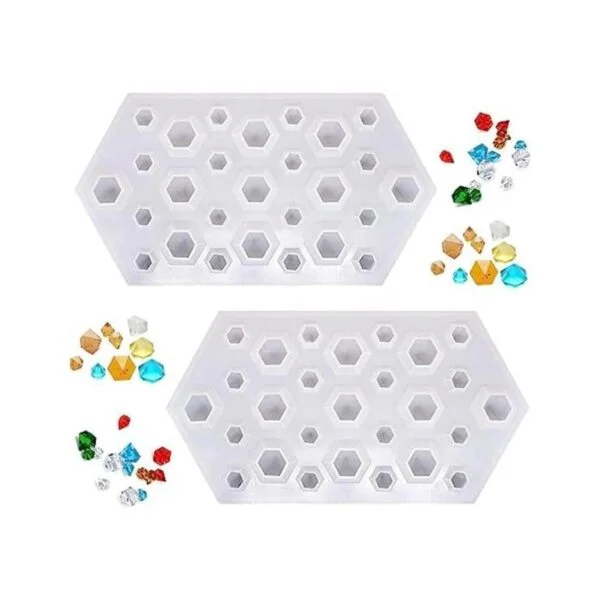 DDlife 2 moldes de silicona con gemas de diamante 3D_1