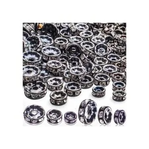 Cuentas espaciadoras de cristal 400 cuentas de diamantes_1