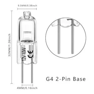 Bombillas halógenas G4 de 10 W 12 V T3 JC tipo 2 pines de_2
