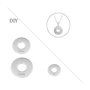 Mulutoo Juego de 150 arandelas redondas plateadas con_4