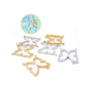 20 piezas de mariposa abierta bisel colgante resina moldes_4