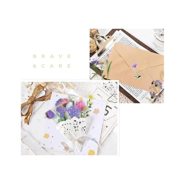 240 pegatinas de flores transparentes DIY decorativas_2