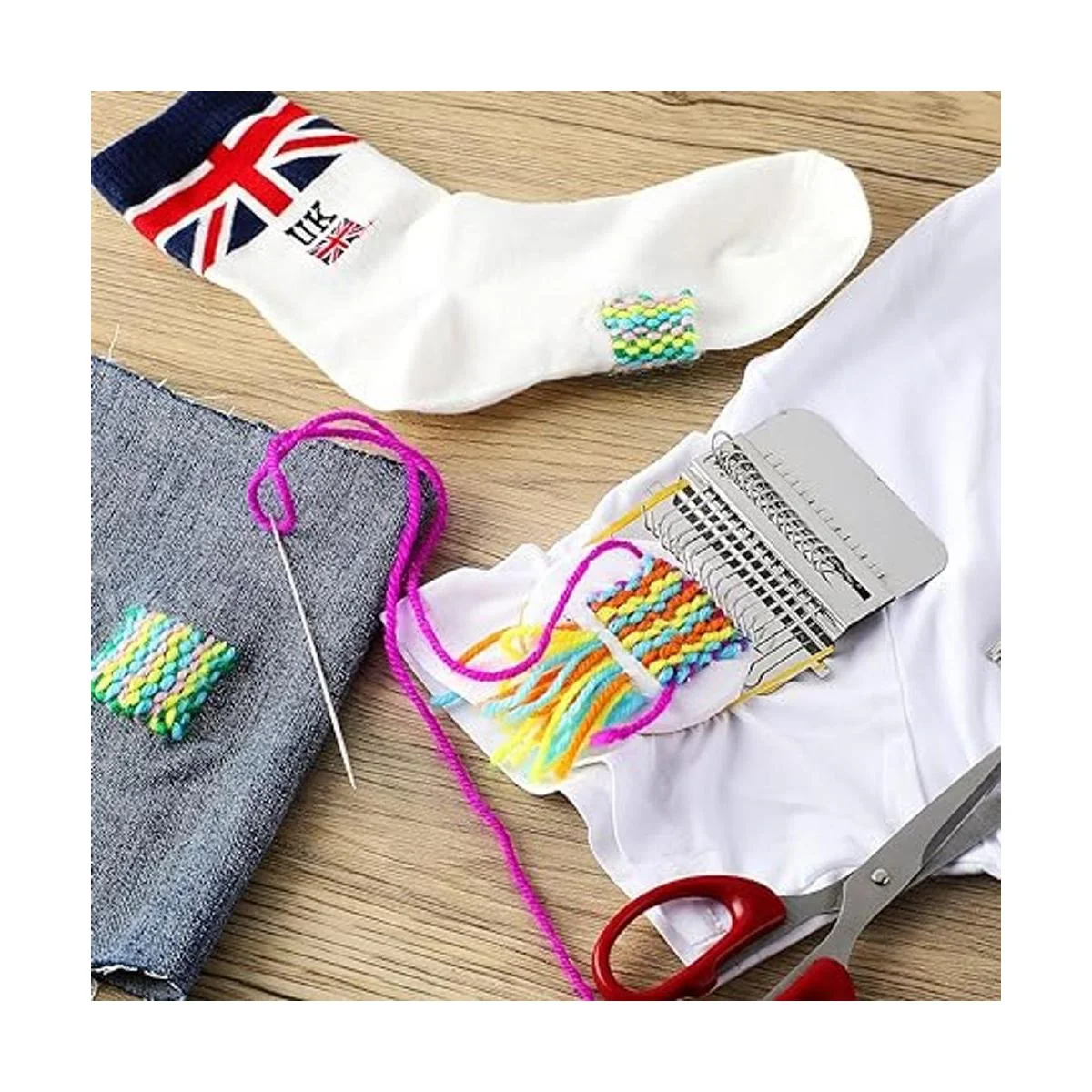 Darning Mini máquina de telar de 14 ganchos telar de_5