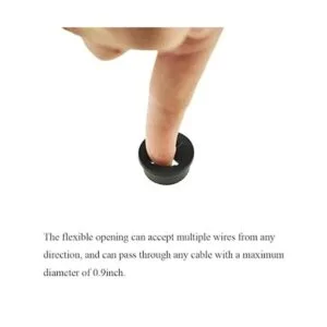 HAHIYO 4 unidades de 1 pulgada 0.984 in negro de goma_3