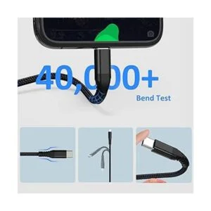 Cable de carga USB C de 3 pies paquete de 3 unidades_3