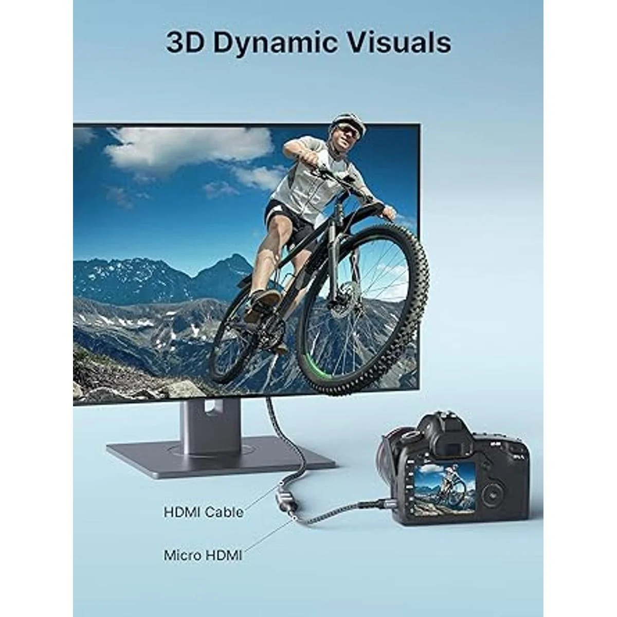 Adaptador micro HDMI a HDMI JSAUX Micro HDMI macho a HDMI_2