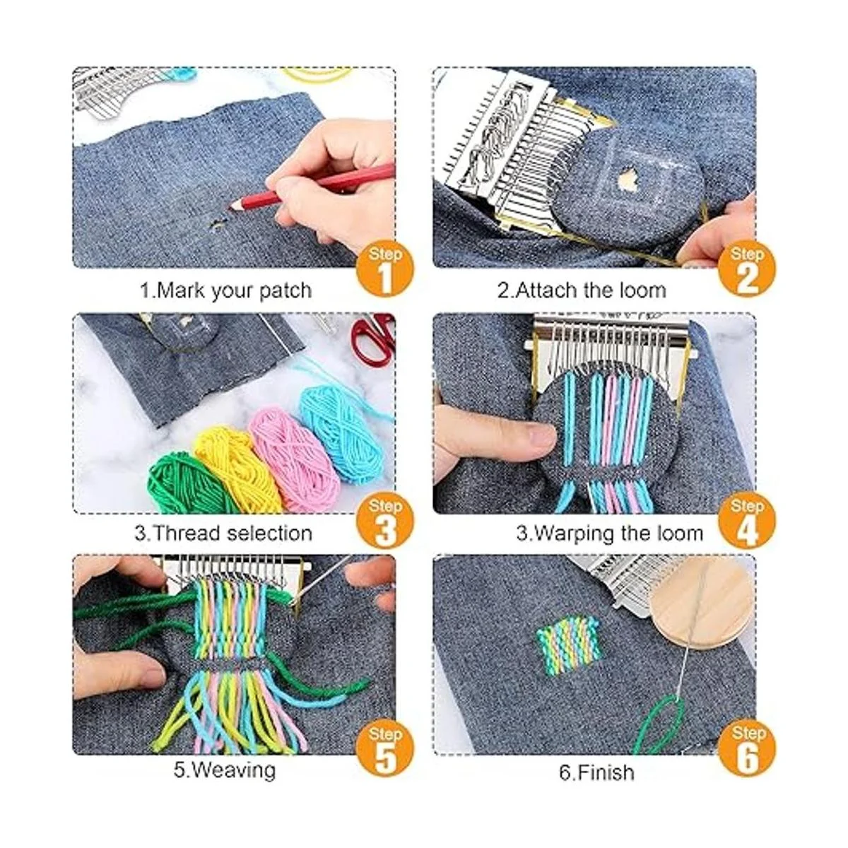 Darning Mini máquina de telar de 14 ganchos telar de_3