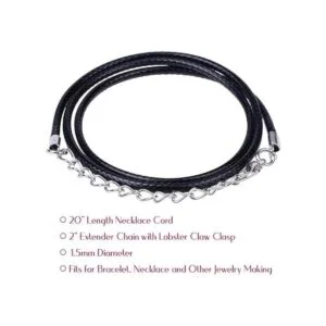 Selizo 100 piezas de cordón para collar para hacer joyas_3