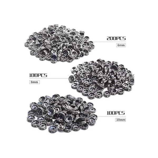 Cuentas espaciadoras de cristal 400 cuentas de diamantes_2