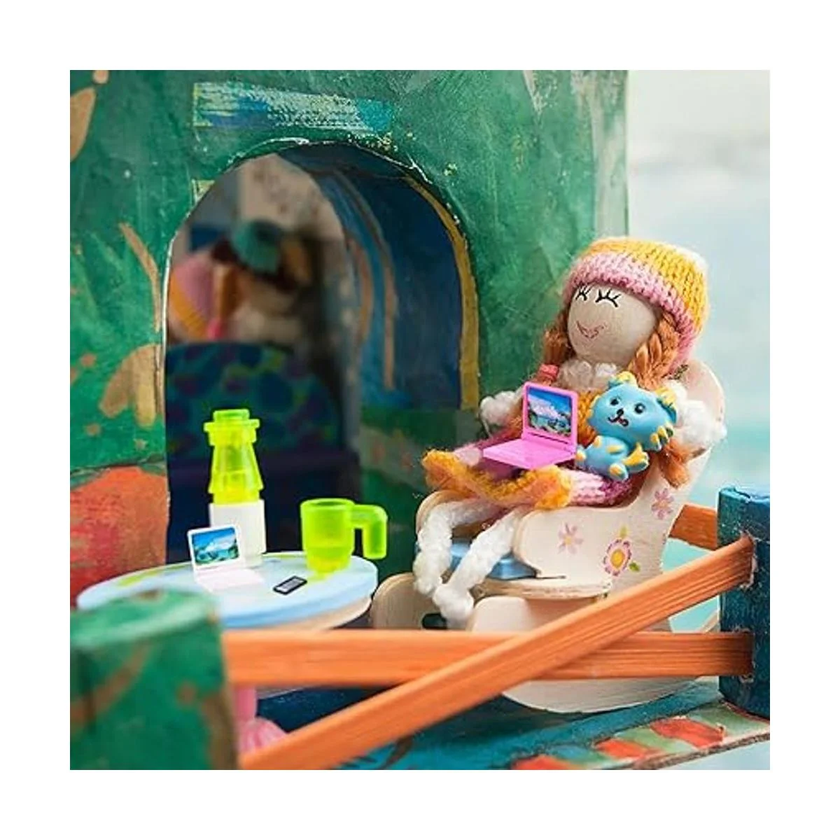 Haomian Juego de 5 piezas para casa de muñecas Mini_6