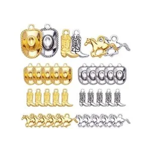 60pcs 3 estilos Western Cowboy Charms de aleación tibetana_1