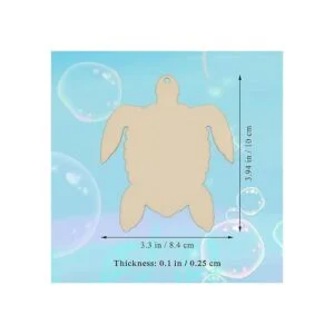 Adornos colgantes de madera de tortuga marina con agujero_2