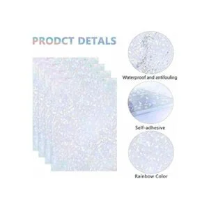 20 hojas de laminación holográfica transparente de_3