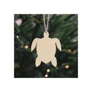 Adornos colgantes de madera de tortuga marina con agujero_7