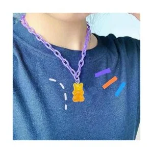 40pcs colorido Gummy Charms oso Colgante de Resina Brillo_5