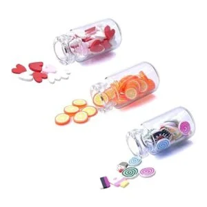 30 botellas de vidrio en miniatura para casa de muñecas_3