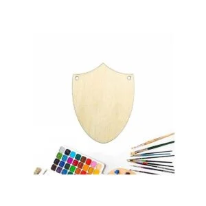 Escudo de madera recortada DIY Artesanía en forma de_3