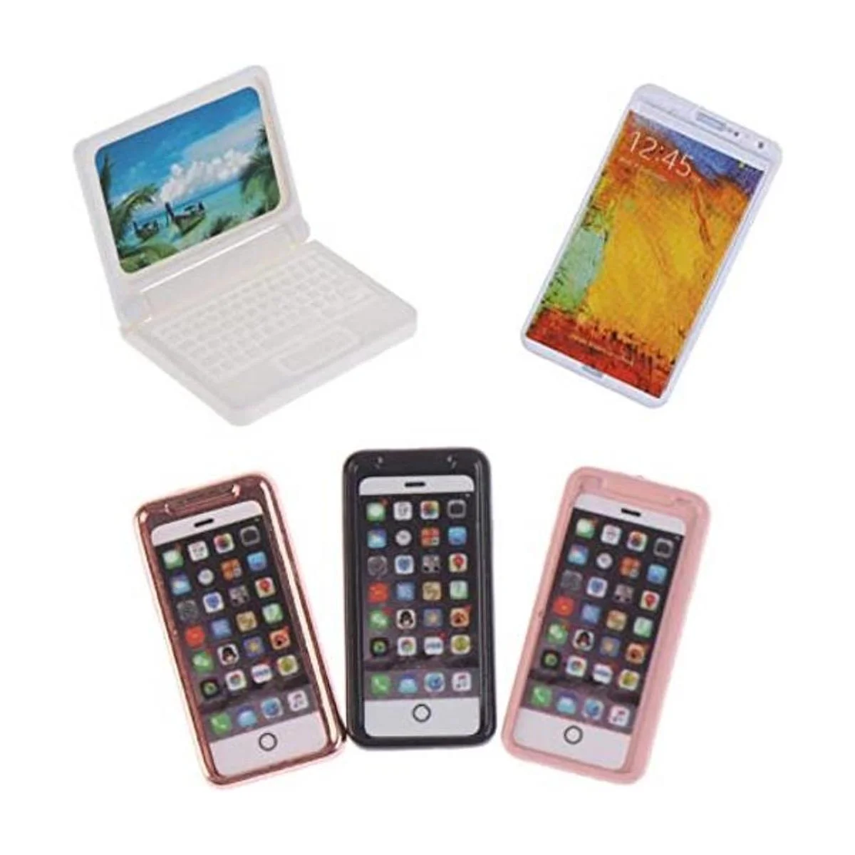 Haomian Juego de 5 piezas para casa de muñecas Mini_1