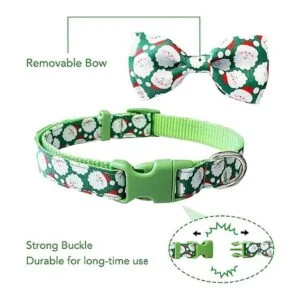 Collar de perro de Navidad con corbatín paquete de 2_2
