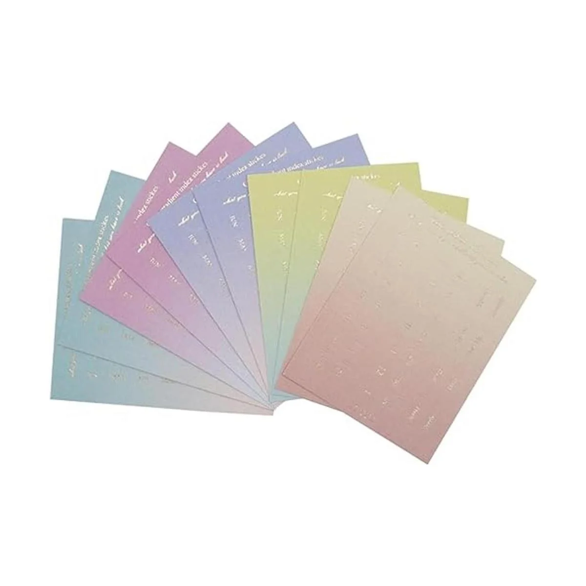 Dreamty 10 hojas autoadhesivas pestañas degradado color_1