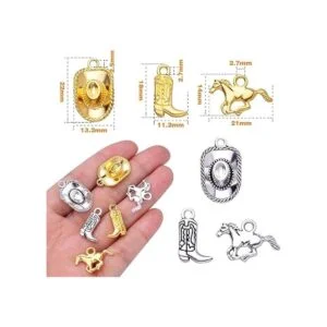 60pcs 3 estilos Western Cowboy Charms de aleación tibetana_3