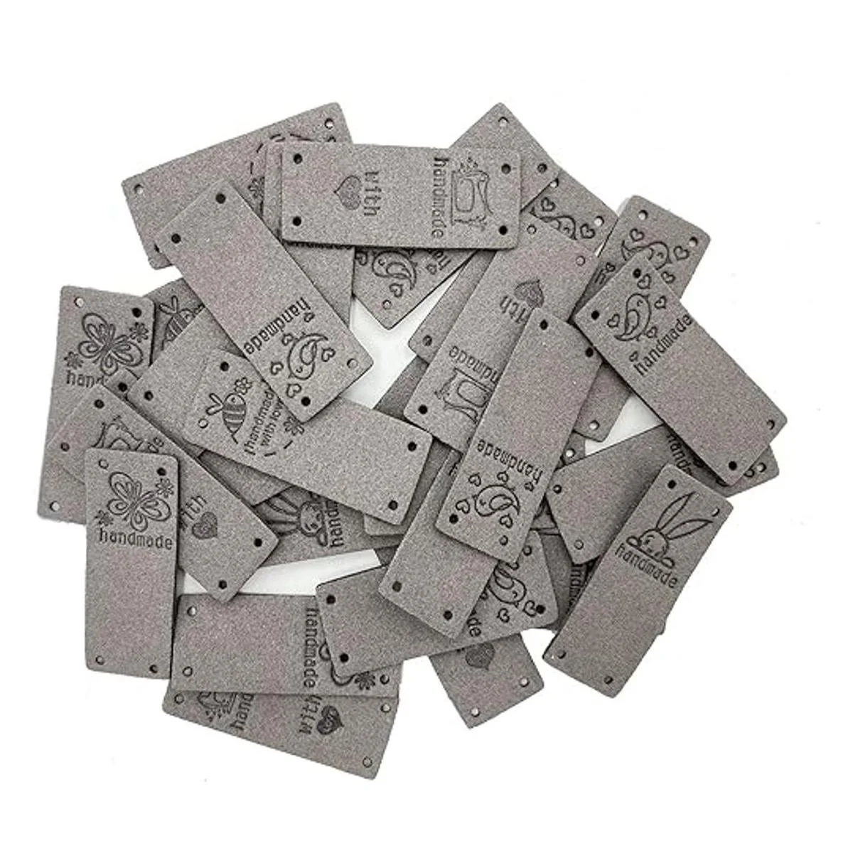 50 etiquetas de piel sintética hechas a mano con botones_6