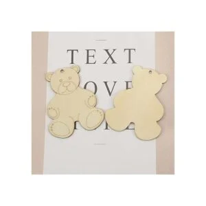 Creaides Adorno de madera con forma de oso para colgar_4