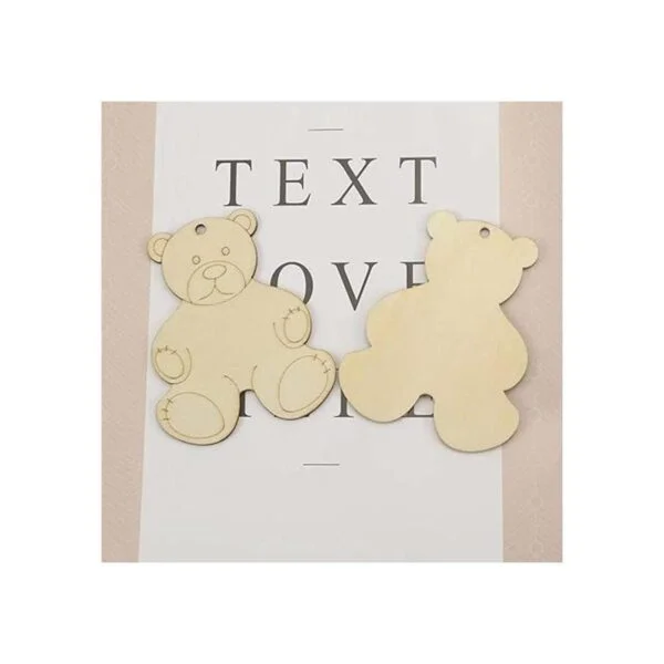 Creaides Adorno de madera con forma de oso para colgar_4