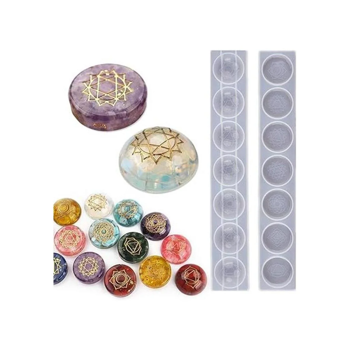 7 moldes de resina para piedras de chakra paquete de 2_1